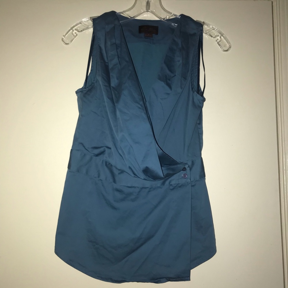 Anne Klein Collection Blue Sleeveless Blouse